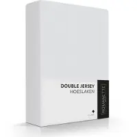 Romanette Hoeslaken Lichtgrijs (Double Jersey)-Twijfelaar (120/130 x 200/210/220 cm)