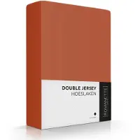Romanette Hoeslaken Terra Cotta (Double Jersey)-Lits-Jumeaux (160/180 x 200/210/220 cm)
