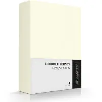 Romanette Hoeslaken Double Jersey Ivoor-160/180 x 200/210/220 cm