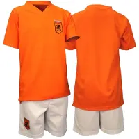 Avento Voetbalset Supporter - WK Nederlands Elftal voetbalbroek & shirt Junior - Oranje/Wit - 92