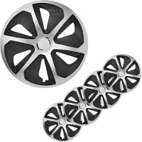 Pricenet wieldoppen Roco 16 inch zilver/zwart set van 4