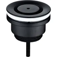 Royal plaza Merlot wastafelplug 1 1/4" niet afsluitbaar zwart 23104