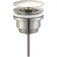 Royal plaza Merlot wastafelplug 1 1/4 42mm niet afsluitbaar geborsteld nikkel 58345