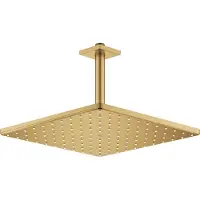 GROHE Regendoucheset rainshower mono cube 31 cm met plafondarm cool sunrise geborsteld