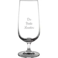 Fusion Gegraveerde bierglas op voet 41cl De Beste Meester