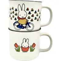 Nijntje Mokken - Fiets - Tulpen Rood - Keramiek - Retro - Set van 2