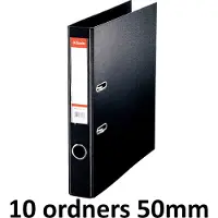 Esselte 10 x Ordner Basic - rug 50mm - A4 - Zwart