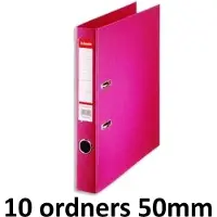 Esselte 10 x Ordner Basic - rug 50mm - A4 - Fuchsia