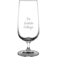 Fusion Gegraveerde bierglas op voet 41cl De Leukste Collega