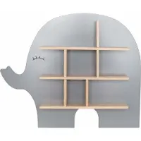 Jabadabado Wandplank Olifant - Grijs