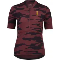 Mons Royale - Women's Cadence Half Zip - Fietsshirt L, zwart/rood/purper