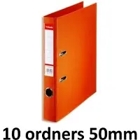 Esselte 10 x Ordner Basic - rug 50mm - A4 - Oranje