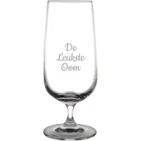 Fusion Gegraveerde bierglas op voet 41cl De Leukste Oom