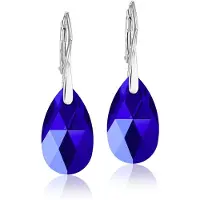 Montebello Oorbellen Primula - 925 Zilver Gerhodineerd - Swarovski- 32x16mm