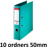 Esselte 10 x Ordner Basic - rug 50mm - A4 - Turkoois