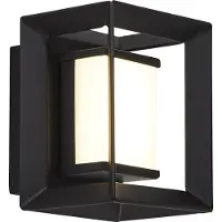 Searchlight Chaplin - Wandverlichting - 8 X 10 Cm -1,7W LED Incl. - IP44 - Mat Zwart