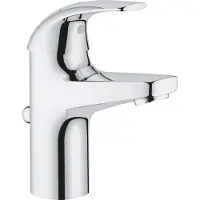 GROHE Wastafelkraan Start Curve 1-gats S-size met Waste en 28 mm ES Cartouche Chroom