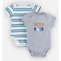 Noukie'S - Body - Rompertje - 2 Pack - Good mood grijst- 3 maand