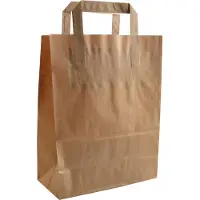 Vaessen creative Tas papier kraft bruin platte handgreep 5