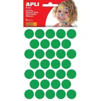 APLI Kids stickers, cirkel diameter 20 mm, blister met 180 stuks, groen - 8 stuks
