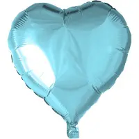 Unique Folieballon Hartvorm 46 Cm Blauw