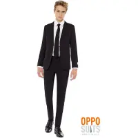 Opposuits kostuum Black Knight zwart Jongens Polyester Reverskraag Effen - maat 146/152