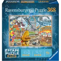Ravensburger Escape Kids Puzzle - Pretpark Plight 368 stukjes legpuzzel voor kinderen - 12936 - een Escape Room-ervaring in puzzelvorm