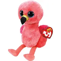 TY Beanie Boo Gilda Flamingo - Zacht pluche knuffeldier van 24 cm