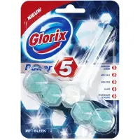 Glorix WC-blokje Power 5 met Bleek - 55 gr