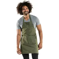 Chaud Devant 509 Bib Apron Base Green Denim
