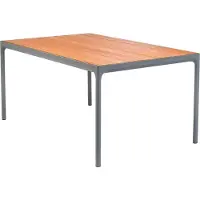 Houe Tuintafel Four Table Bamboo Dark Grey 90x160 cm