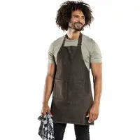 Chaud Devant 513 Bib Apron Base Brown Denim