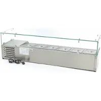 Maxima Opzetkoelvitrine - 150 cm - 6 x 1/3 GN Bakken