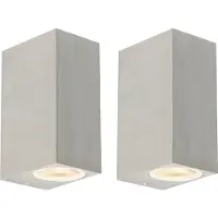 QAZQA Set van 2 moderne wandlampen staal IP44 - Baleno II