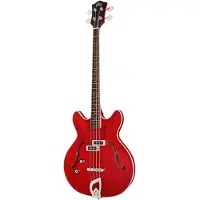 Guild Newark St. Collection Starfire I Bass LH Cherry Red linkshandige semi-akoestische basgitaar