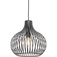 QAZQA Moderne hanglamp zwart 38 cm - Saffira