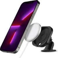 Spigen MagFit Dashboard Standaard voor Apple MagSafe Lader Zwart