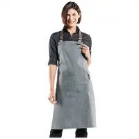 Chaud Devant 635 Bib Apron Forene Grey Denim