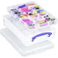 Really Useful Box Kunststof Magazijnbak 4 L Transparant 25,5 x 39,5 x 8,8 cm