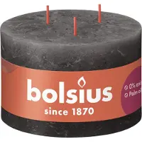 Bolsius Rustiek Stompkaars 90/140 Grijs Antraciet Antraciet Wax Kaars