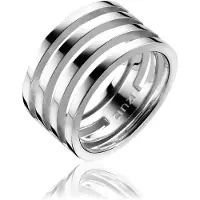 Zinzi Mart Visser by zilveren ring glad MVR1