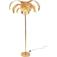 Kare Design vloerlamp Palmera, messing / goud, Woon-/ Eetkamer, metaal, Design, vloerlamp