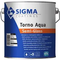 Sigma Torno Aqua Semi-Gloss | Halfglans Lakverf Binnen & Buiten 2,5 LTR - Wit