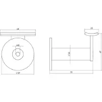 Intersteel | Leuninghouder | Zwaar | Hol zadel | RVS Geborsteld