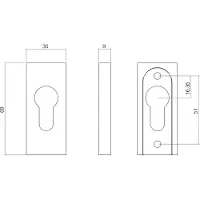 Intersteel | Veiligheid-schuifrozet | 10mm | Rechthoekig | RVS Geborsteld