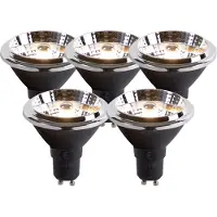 LUEDD Set van 5 GU10 LED lampen AR70 6W 475lm 3000K