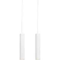QAZQA Set van 2 design hanglampen wit - Tuba small