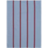 Ferm Living Theedoek Hale Faded Blue/Burgundy - 70 x 50 cm