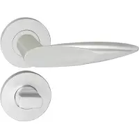 Impresso Sutton Deurklink – Deurbeslag – Rond – Rozet met Toiletsluiting – Aluminium