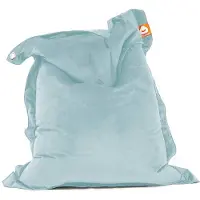 Whoober rechthoek zitzak "St. Tropez" M velvet aqua - Wasbaar - Zacht en comfortabel